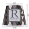 Modern Chic Argyle Poly Film Empire Lampshade - Dimensions