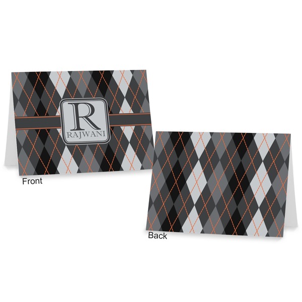 Modern Chic Argyle Postcard - Front and Back