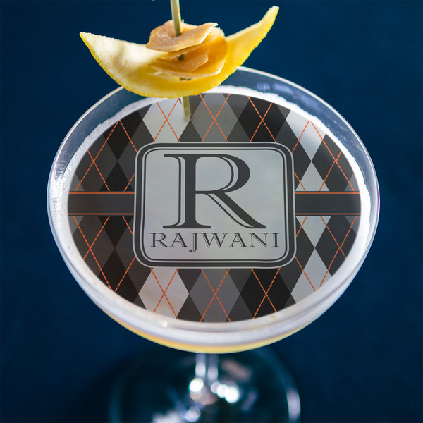 Modern Chic Argyle Printed Drink Topper - XLarge - In Context