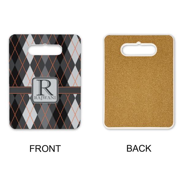 Modern Chic Argyle Rectangle Trivet with Handle - APPROVAL