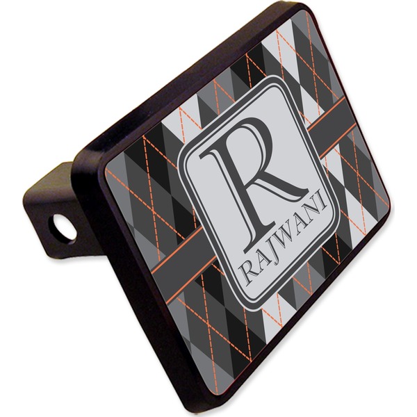 Custom Modern Chic Argyle Rectangular Trailer Hitch Cover - 2" (Personalized)
