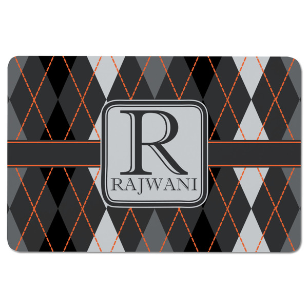 Modern Chic Argyle Rectangular Fridge Magnet - FRONT