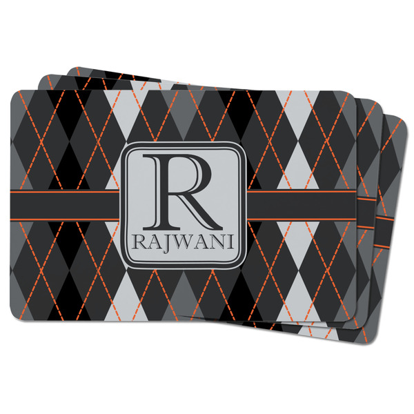 Modern Chic Argyle Rectangular Fridge Magnet - THREE