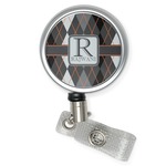 Modern Chic Argyle Retractable Badge Reel (Personalized)