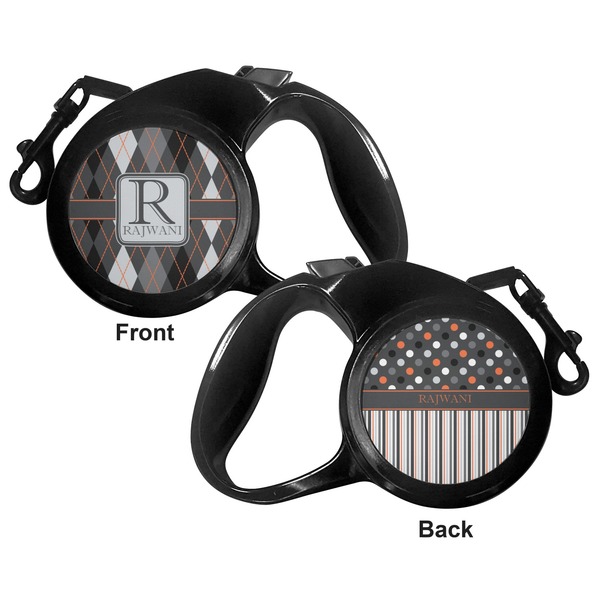 Modern Chic Argyle Retractable Dog Leash - Medium Large - Apvl