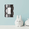 Modern Chic Argyle Rocker Light Switch Covers - Single - IN CONTEXT
