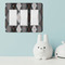 Modern Chic Argyle Rocker Light Switch Covers - Triple - IN CONTEXT