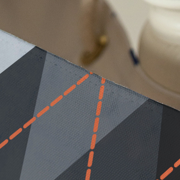 Modern Chic Argyle Large Rope Tote - Close Up View