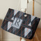Modern Chic Argyle Large Rope Tote - Life Style