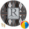 Modern Chic Argyle Round Beach Towel (Personalized)