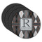 Modern Chic Argyle Round Rubber Backed Coasters - Set of 4 (Personalized)