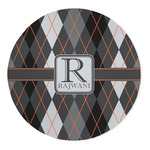 Modern Chic Argyle 5' Round Indoor Area Rug (Personalized)