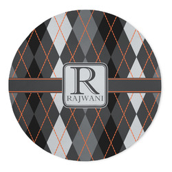 Modern Chic Argyle 5' Round Indoor Area Rug (Personalized)