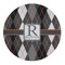 Modern Chic Argyle 5' Round Indoor Area Rug (Personalized)