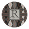 Modern Chic Argyle Round Linen Placemat (Personalized)
