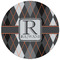 Modern Chic Argyle Round Mousepad - APPROVAL