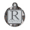 Modern Chic Argyle Round Pet ID Tag - Small (Personalized)