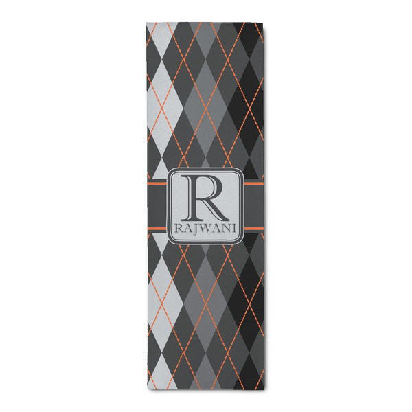 Custom Modern Chic Argyle Runner Rug - 2.5'x8' w/ Name and Initial