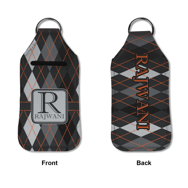 Modern Chic Argyle Sanitizer Holder Keychain - Large APPROVAL (Flat)