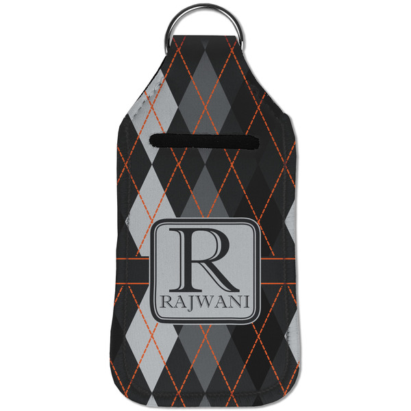 Modern Chic Argyle Sanitizer Holder Keychain - Large (Front)