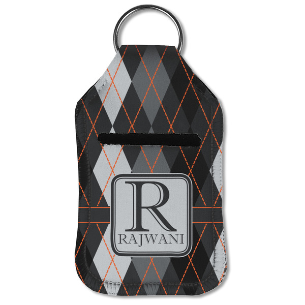 Modern Chic Argyle Sanitizer Holder Keychain - Small (Front Flat)