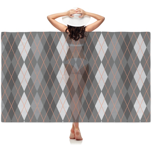 Custom Modern Chic Argyle Sheer Sarong