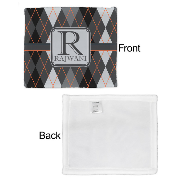 Modern Chic Argyle Security Blanket - Front & White Back View