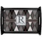 Modern Chic Argyle Serving Tray Black Small - Main