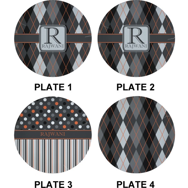 Modern Chic Argyle Set of Appetizer / Dessert Plates (Approval)