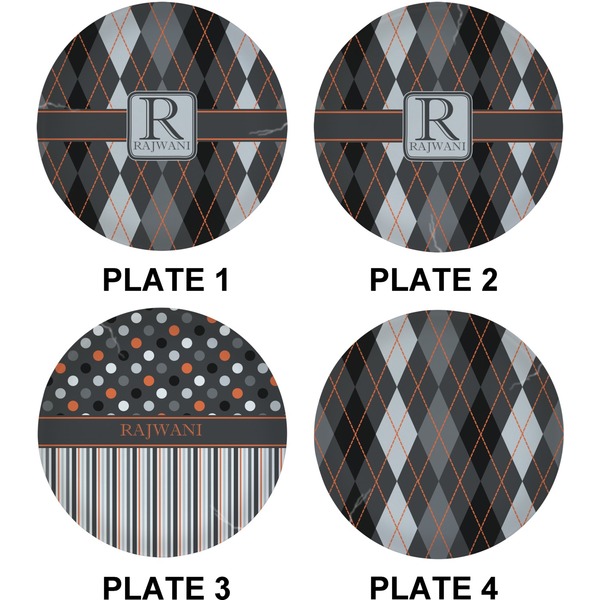 Modern Chic Argyle Set of Lunch / Dinner Plates (Approval)