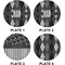 Modern Chic Argyle Set of Lunch / Dinner Plates (Approval)