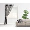 Modern Chic Argyle Sheer Curtain With Window and Rod - in Room Matching Pillow