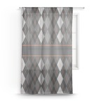 Modern Chic Argyle Sheer Curtain (Personalized)