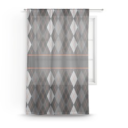 Modern Chic Argyle Sheer Curtains (Personalized)
