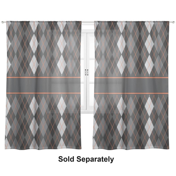 Modern Chic Argyle Sheer Curtains