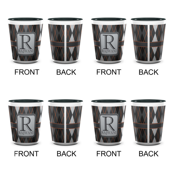 Modern Chic Argyle Shot Glassess - Two Tone - Set of 4 - APPROVAL