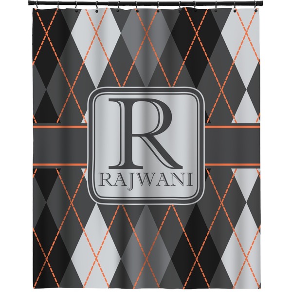 Custom Modern Chic Argyle Extra Long Shower Curtain - 70"x84" (Personalized)