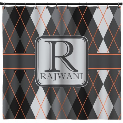 Modern Chic Argyle Shower Curtain (Personalized)