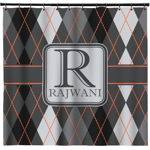 Custom Modern Chic Argyle Shower Curtain - 71" x 74" (Personalized)