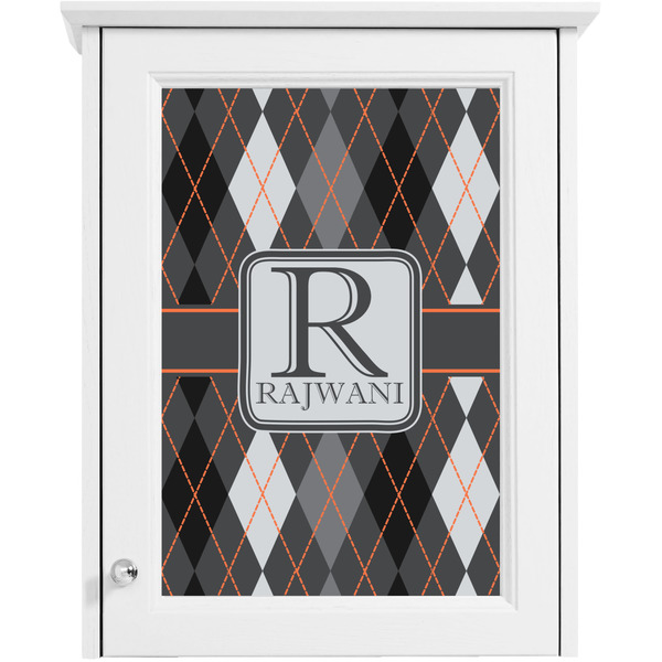 Modern Chic Argyle Single White Cabinet Decal