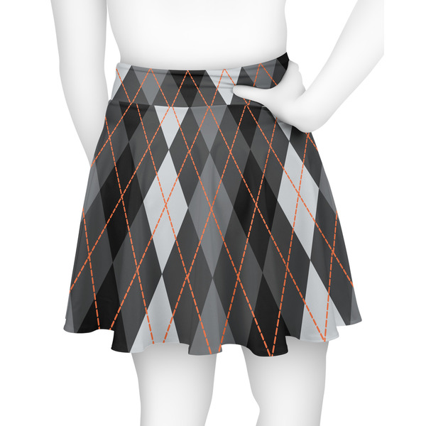 Modern Chic Argyle Skater Skirt - Back