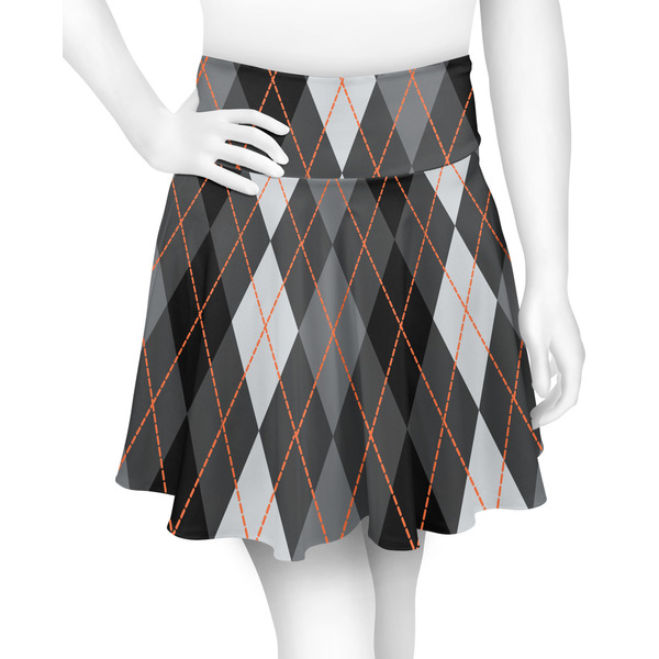 Custom Modern Chic Argyle Skater Skirt - 2X Large
