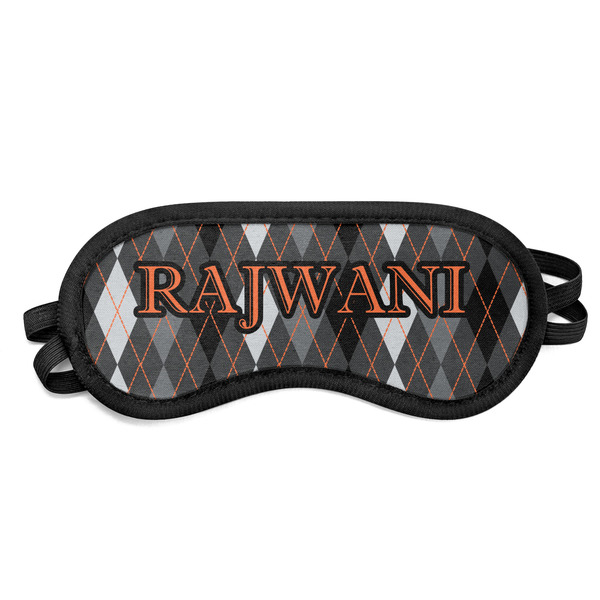 Custom Modern Chic Argyle Sleeping Eye Mask - Small (Personalized)