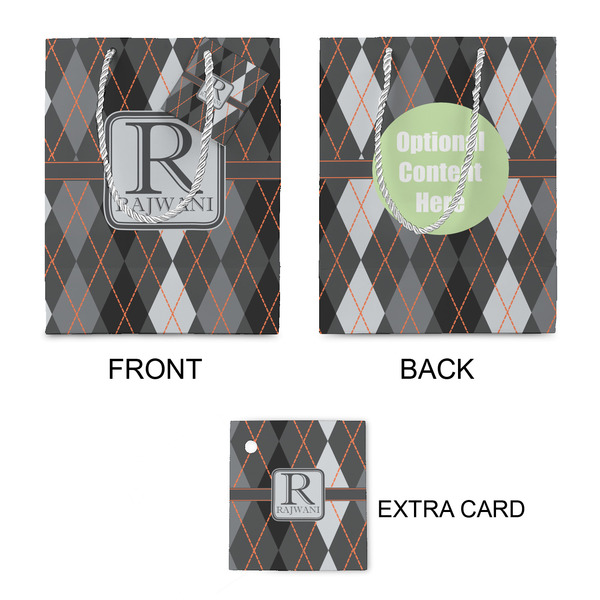 Modern Chic Argyle Small Gift Bag - Approval
