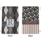Modern Chic Argyle Small Laundry Bag - Front & Back View