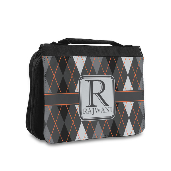Custom Modern Chic Argyle Toiletry Bag - Small (Personalized)