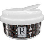 Modern Chic Argyle Snack Container (Personalized)