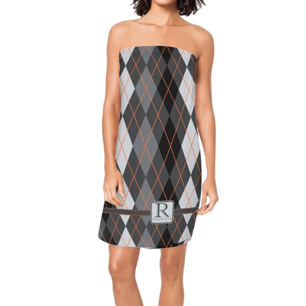 Custom Modern Chic Argyle Spa / Bath Wrap (Personalized)