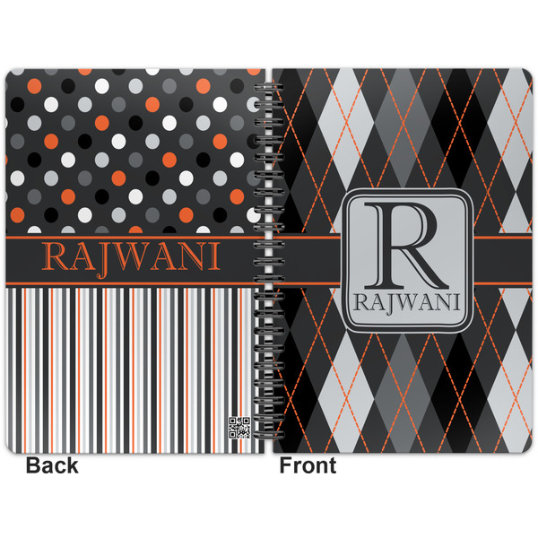 Modern Chic Argyle Spiral Journal 7 x 10 - Apvl