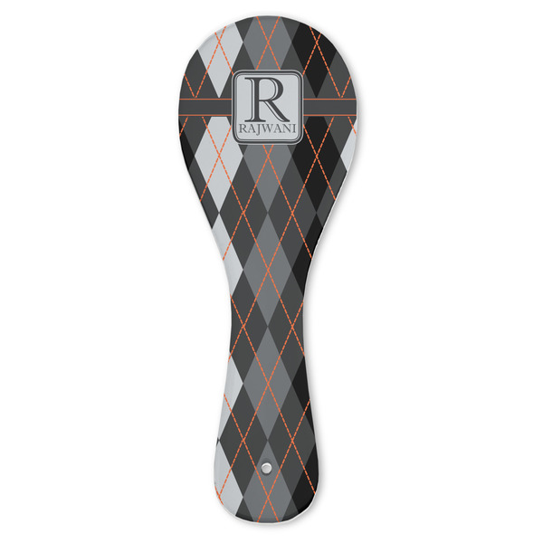 Custom Modern Chic Argyle Ceramic Spoon Rest (Personalized)